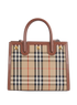 Mini Check Title Tote, back view